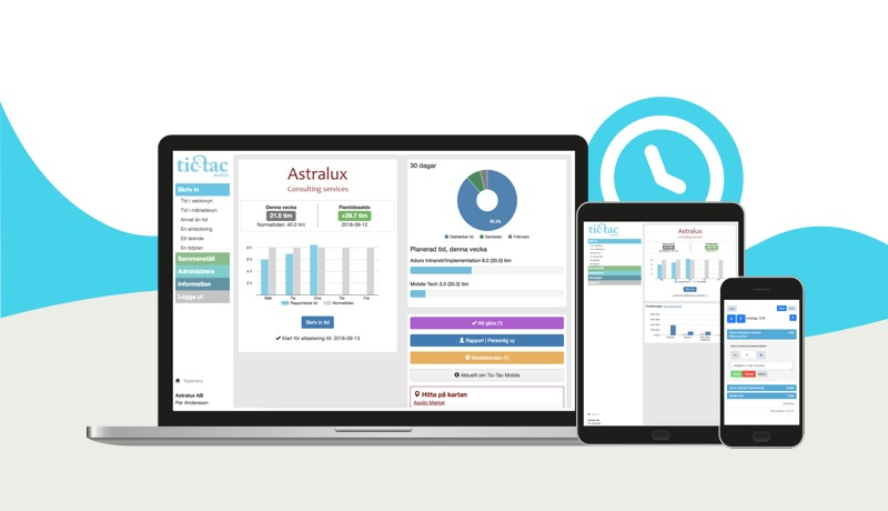 Tictac i datorskärm, ipad och mobil.