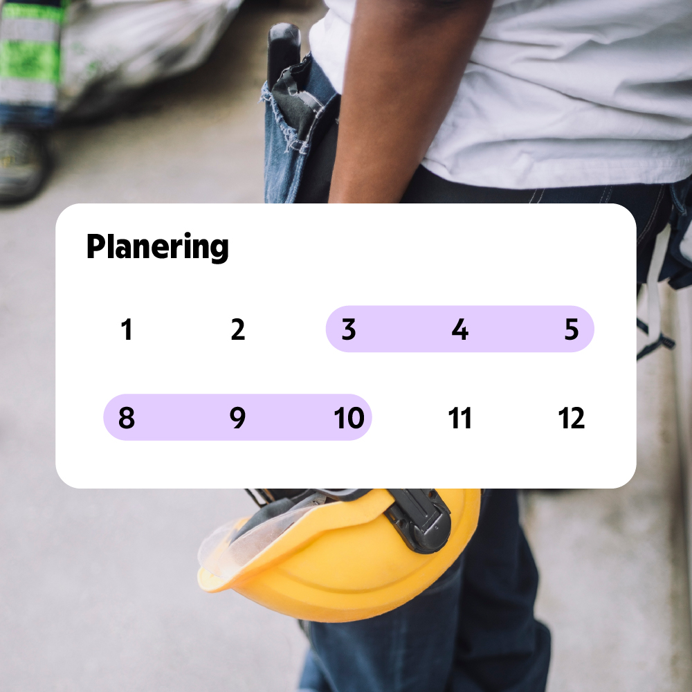 Illustration som visar tid och projektplanering.